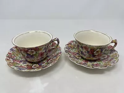 £28.96 • Buy *CHIPS* Vintage Fenton James Kent Ltd  Du Barry  2 Cups & Saucers England Fenton