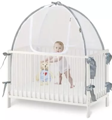 Baby&Beyond Baby Crib Tent Cover To Keep Baby From Climbing Out Mosquito Net 202 • $35