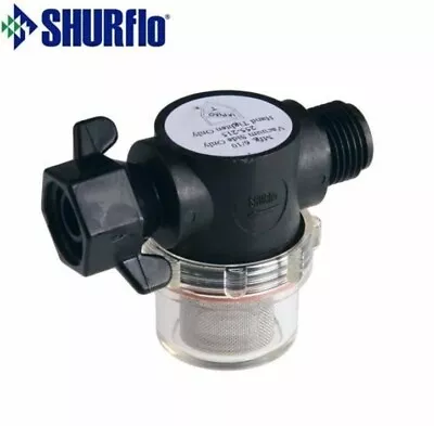 Shurflo Pump Filter Strainer 1/2  BSP Wing Nut In-Line Inlet Caravan Motorhome • £11.13