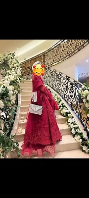 £99 • Buy Asian Pakistani/Indian/Bangladeshi Bridal Wedding/Party Dress Lehnga -Wine Red
