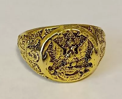 Vintage Masonic Gold Ring Size 12 Master Mason Scottish Rite 32° Freemason  • $8.99