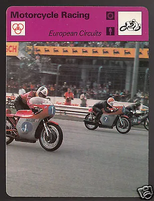 EUROPEAN CIRCUITS Motorcycle Racing Giacomo Agostini MV Agusta SPORTSCASTER CARD • $1.99