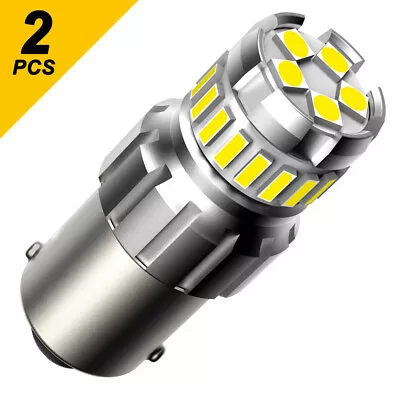 White Bright 1156 7506 LED Reverse Backup Light Bulbs 6500K Canbus Error Free 2x • £11.59