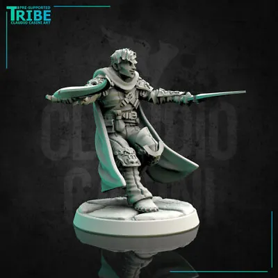 Male Rogue Assassin Thief Fighter Miniature 28mm 32mm Dungeon Dragons D&D RPG • £11.56