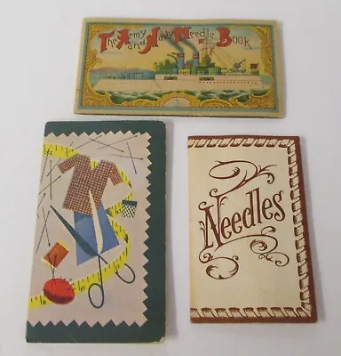 3 Vintage Paper Needle Cases Books 2 Advertising 1 Occupied Japan  As Is  • $5.99