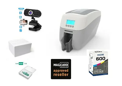 £1601.14 • Buy Magicard 600 Plastic ID Card Printer System INC Software, Cards, Ribbon, Webcam