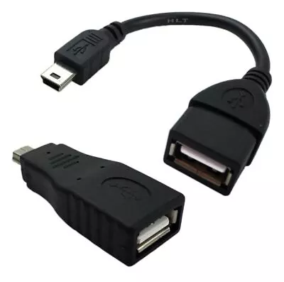 USB Female To Mini USB Male 5 Pin OTG Cable Adapter Converter For Phone & Tablet • $5.99