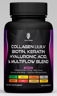 Vital Prime Ultimate Collagen Complex: Multi-Type I II III V Collagen • $14.95