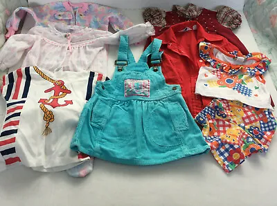 Vintage Toddler Little Girls Clothing Lot Dress Shorts Blouse Sleepwear • $19.95