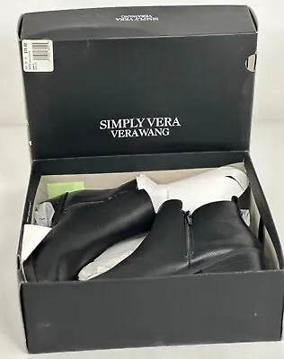 Vera Wang Simply Vera SV Rocky Ankle Boots Size 7.5 Med Black • $24.95