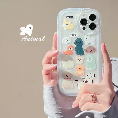 $14.88 • Buy Cute Clear Glossy Dogs  IPhone Case For IPhone 14max 14Pro Plus 13 Max12,11 Pro