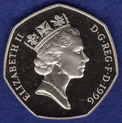 Great Britain 1996 Proof 50p 50 Pence Coin Britannia Large (Ref. T6379) • £12