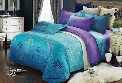 $39 • Buy Single/Double/Queen/King Size Bed Quilt Doona Duvet Cover Set 100% Cotton-Rhythm