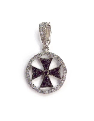 $99 • Buy Judith Ripka Cubic Zirconia Two-Sided Cross Sterling Silver Pendant