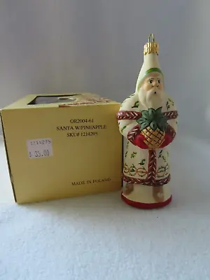 $74.99 • Buy Santa With Pineapple 2004 Vaillancourt Ornament #1214295 - MIB