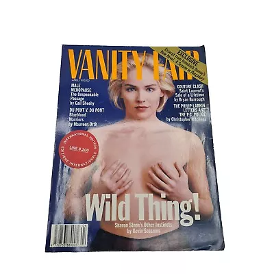 Vanity Fair Magazine April 1993 Sharon Stone Cover Culture Fashion • £9.99