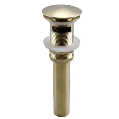£18.05 • Buy Brushed Gold Color Basin Pop Up Drain-pipe Basin Sink Drain Pipe With/Overflow