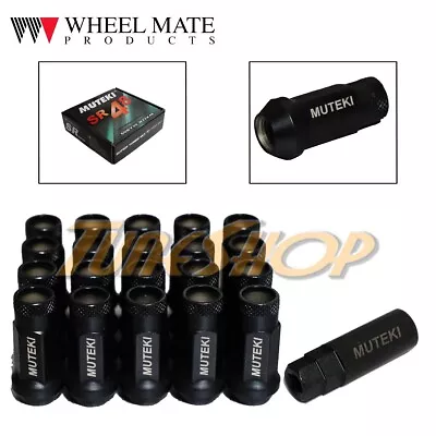 Muteki Sr48 Wheels Lug Nuts 12x1.5 1.5 Acorn Rim Extended Open End 20 Black T • $64.95