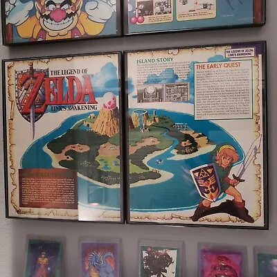$53.99 • Buy FRAMED Retro 1993 Legend Of Zelda Link's Awakening 2page Ad/poster 8*11 Wall Art