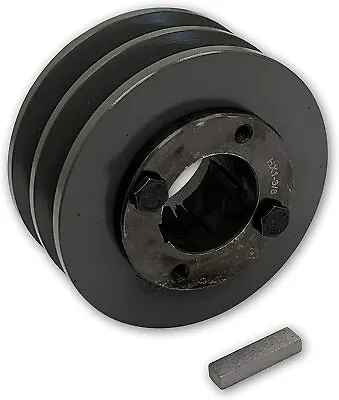 Cast Iron Electric Motor Pulley Sheave 5.25  Two Groove For B Bx 5l Belts • $68.92