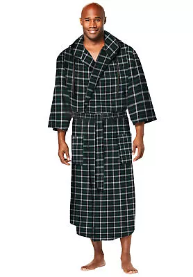 KingSize Men's Big & Tall Hooded Microfleece Maxi Robe With Front Pockets • $48.13