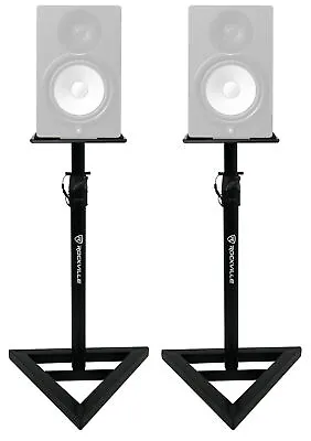 (2) Rockville Adjustable Studio Monitor Speaker Stands For Yamaha HS7 Monitors • $64.95