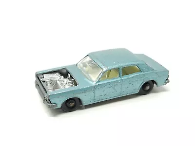 VINTAGE LESNEY MATCHBOX No 53 FORD ZODIAC MK IV 1968 BLUE LOOSE • $9.95