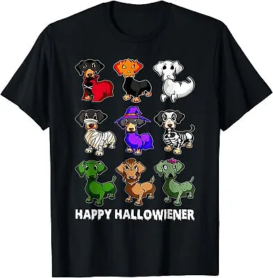 Dachshund Happy Halloweiner Funny Halloween Dogs Unisex T-Shirt • $19.99