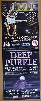 AC/DC Stiff Upper Lip DEEP PURPLE Original French Concert Poster  • $39