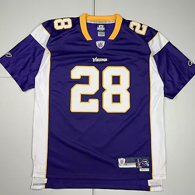 Vintage Reebok Minnesota Viking Adrian Peterson Stitched Jersey Purple L • $34.99