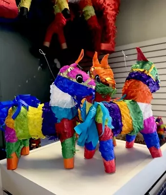 Colorful Mini Donkey Piñatas (pack Of 3) 10 Inch By 10 Inch • $18