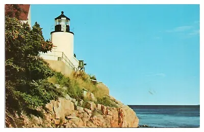 Mount Desert Island Maine Postcard White Tower Lighthouse Bass Harbor Head Unp. • $5