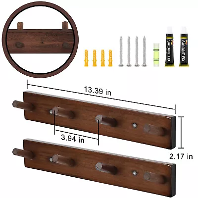 2 Pack Wall Mounted Coat Rack 4-Pegs Entryway Hat Rack For Entryway Hat Clothes • $16.99