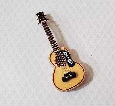Miniature Acoustical Guitar Instrument With Case 3 1/4  1:12 Scale Ornament Prop • $13.99