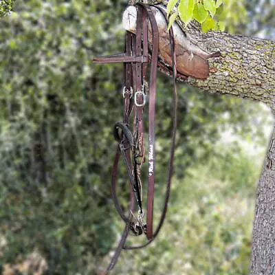 Rick Wheat Noavel Headstall Training Bitless Bosal Hackamore With Split Reins • $239.99