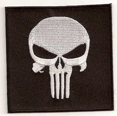 Punisher Skull  Veteran Military Embroidered Iron On Biker Patch**free Shipping* • $3.85