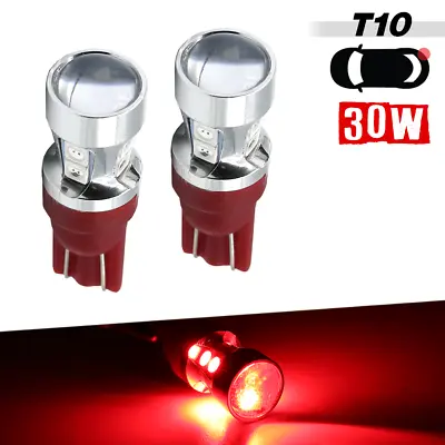 2X T10 921 LED Red 3rd Third Brake Light/ Center High Mount Stop Lamp Bulbs • $11.88