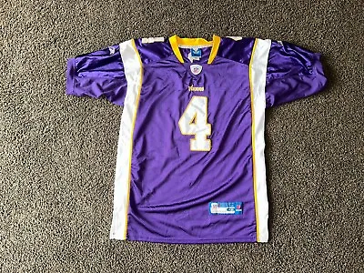 Minnesota Vikings Brett Favre #4 Reebok OnField Sewn NFL Football Jersey Size 48 • $19.99