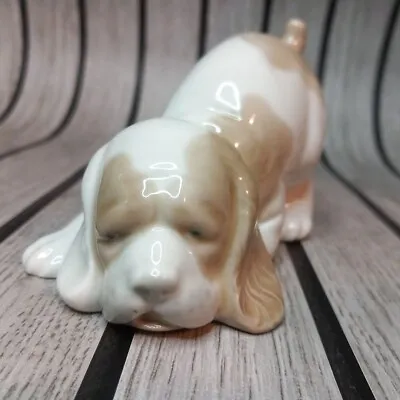 Vintage Nao By Lladro Pottery Ornament Wake Up Spaniel Puppy Dog DAISA • £24.99