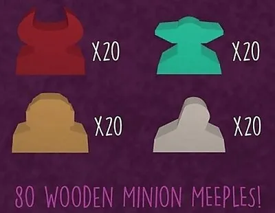 Corrupted Kingdoms 80 Wooden Minion Meeples Kickstarter Add Game Expansion Pack • $7.37