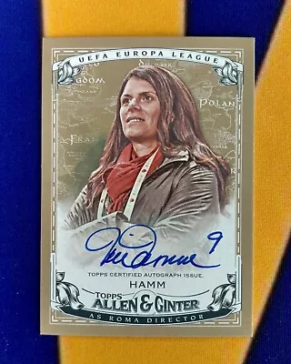 2023-24 Topps UEFA Club Competitions Allen & Ginter MIA HAMM GOLD AUTO /50 #L-MH • $23