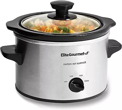 Steel Mini Slow Crock Cooker Stainless Pot Appliance Small Kitchen Portable New • $20.39