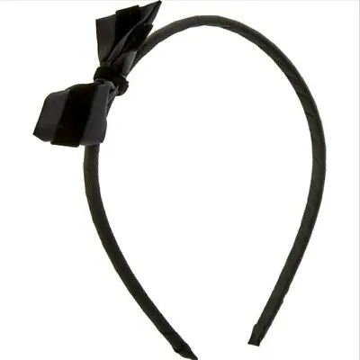 2x TARTINE ET CHOCOLAT Kids Black Velvet Trim Bow Headbands New  • £11.99