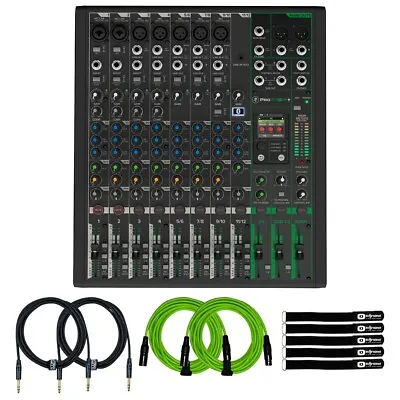 Mackie ProFX12v3+ 12-Channel Analog Enhanced FX USB Mixer W Bluetooth & Cables • $413.40