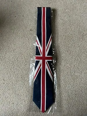 Michelsons Of London Union Jack Tie 100% Silk. Brand New Unopened • £10