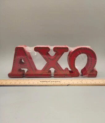 $14.98 • Buy Alpha Chi Omega Vintage Wood Decor 