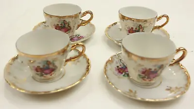 8 Piece Vintage Golden Trim Small Tea Cups Set Made In Japan RARE • $23.18