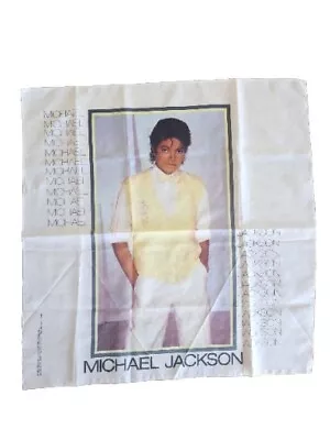 Vintage 1983 Michael Jackson Banner Flag 21.5x21 • $5