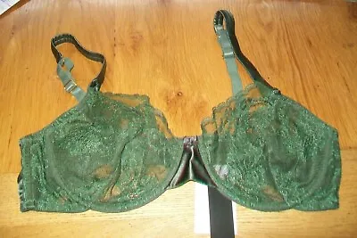 Ritratti Milano-green Lace Underwired Bra.Size 4 (EU 85 B).BNWT. RRP 101 £. • $52.27