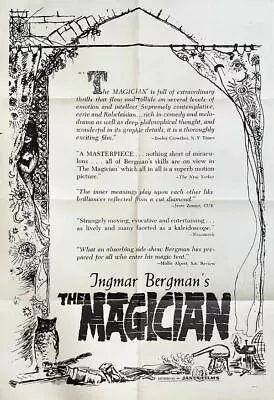 Ingmar Bergman's The Magician 1958 Ansiktet Original 27x41 Movie Poster Rare Art • $49.99